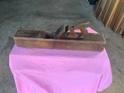 Vintage wooden jointer plane - wooden,