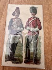 Antique Military Scraps-British Soldiers 11*3cm. Raphael Tuck & Sons?