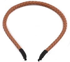Braided Faux-Leather Headband