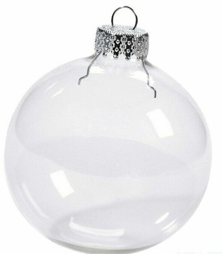 New 60mm clear baubles - 60mm,
