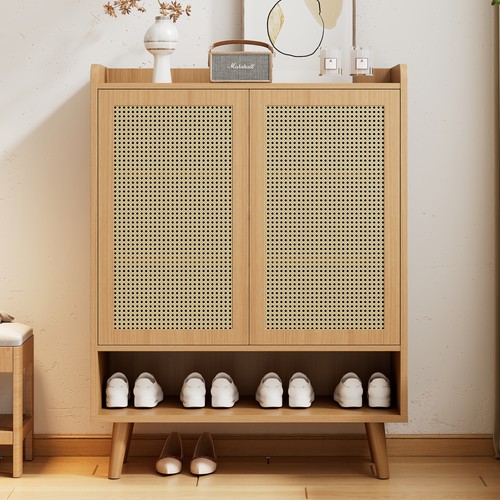 Rattan shoe storage cabinet - rattan,