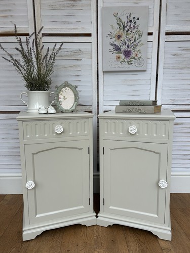 Pair vintage bedside - of,
