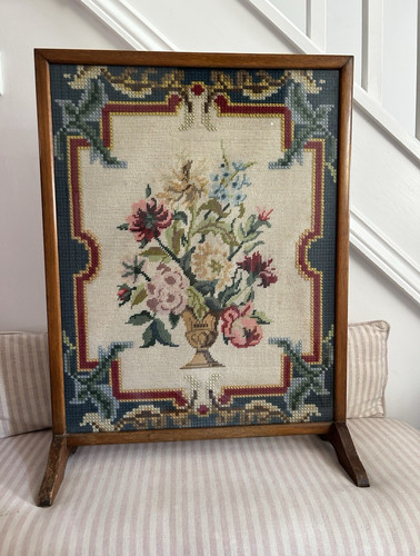 Vintage fire guard framed - fire,