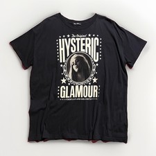 Hysteric Glamour Hys Girl Graphic Print Black T-shirt One Size Y2K Oversized 