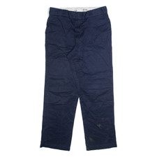 DICKIES 874 Workwear Mens Trousers Blue Regular Straight W36 L32