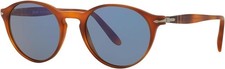 Persol PO3092SM 900656 50mm Terra Di Siena/Light Blue Round Sunglasses