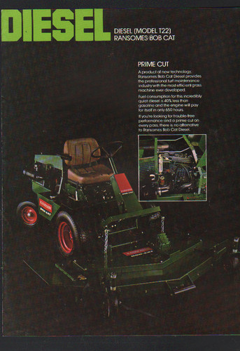 Ransomes bob cat diesel model - diesel, (model