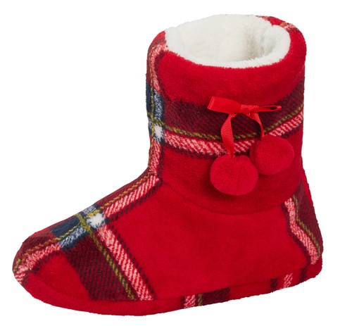 Womens tartan slipper boots - womens,