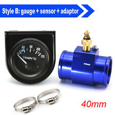 2'' 52mm Car Auto Water Temperature Gauge 40-120℃ Meter With 40m Sensor Adapter