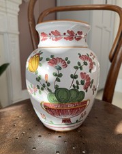 Large mid-century hand-painted