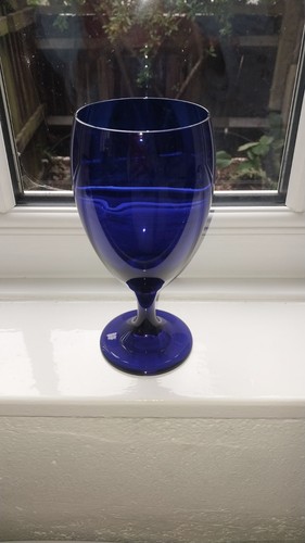 Large cobolt blue wine goblet - large,
