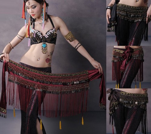 New belly dance hip scarf - new,