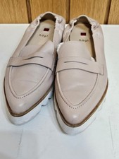 Hogl blush pink pointy loafers