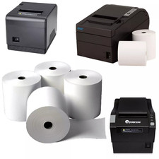 100 Thermal Till Rolls 80 x 80mm White Paper Receipts Epos Terminal