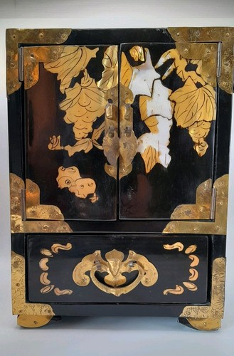 Vintage black lacquer gold - gold, 4