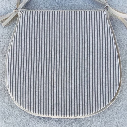 Grey beige ticking stripe - beige,