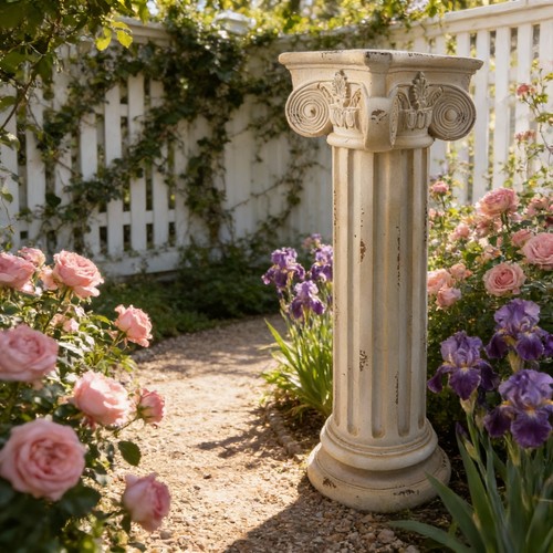 Roman column pedestal plant - column,