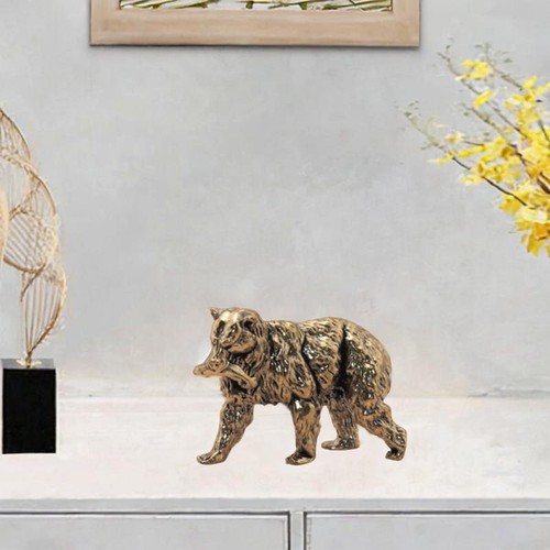 Brass bear statue - brass, decorative