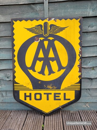 Genuine hotel enamel sign - enamel,