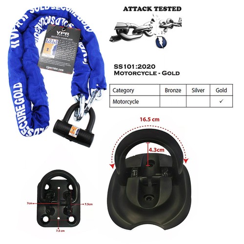 Motorcycle chain lock - lock, sold