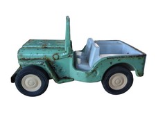 Vintage 1960s Tonka Green Metal Jeep Folding Windshield 
