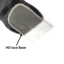 Remy Human Hair 5x5 Closure HD Light Lace Single knotting length 14" For Women.