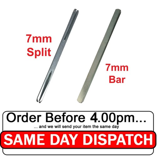 7mm spindle steel bar plain - 7mm,