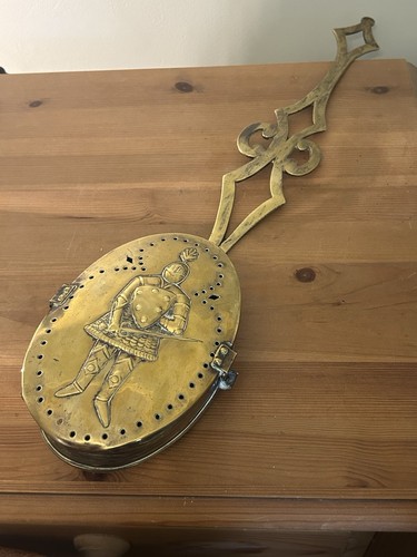 Antique brass chestnut roaster - antique,