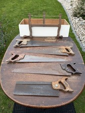 Lot-4 Vintage Joinery Carpentry Hand Saws & Bow Frame Saw,  Taylor’s Sandvik +