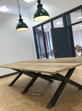 Industrial Boardroom Table. Office Conference Meeting Room Restaurant Table