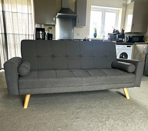 Grey linen fabric - grey,