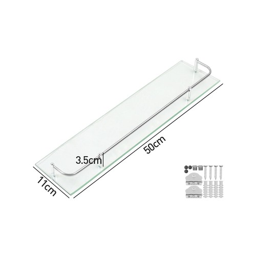 Glass bathroom shower shelf - glass,