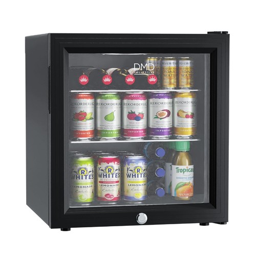 50l glass mini fridge - glass, tabletop