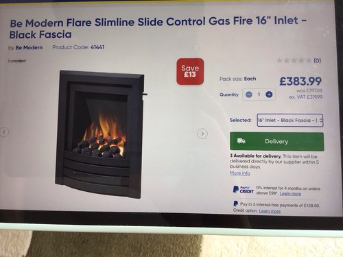 Slimline gas fire - slimline,