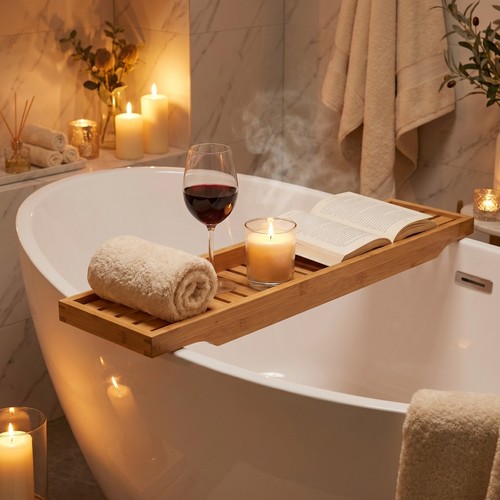 Bamboo wooden over bath - bamboo,
