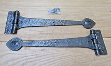 PAIR OF SPEAR HEAD cast iron door t tee hinges old English cottage style