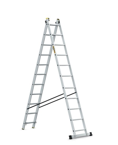 Pro aluminum section ladder - aluminum,