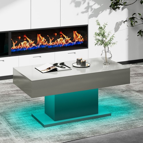 High gloss led coffee table - high,