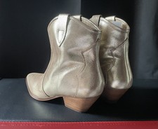 Oliver Bonas Womans MetallicGold Cowboy Boots BRAND NEW ! UK Size 8