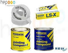Fernox Hawk White Pipe Jointing Compound Leak Free Joints 200g, LS-X PTFE Tape