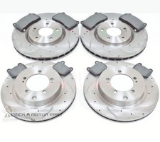 FRONT AND REAR BRAKE DISCS PADS FOR MITSUBISHI LANCER EVO 6 7 8 9 MR FQ 300 320 