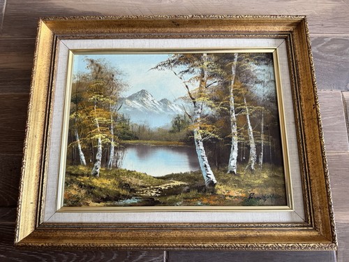 Vintage bob ross style - vintage, large