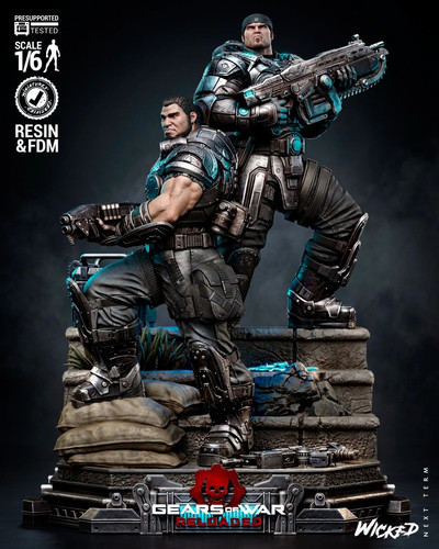 Gears war diorama 3d - war,