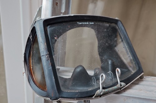 Vintage scuba diving mask - scuba,