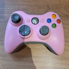 Official Microsoft Xbox 360 Pink Wireless Controller Tested White Cover