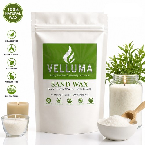 Pearled candle sand wax diy - candle,