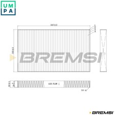FILTER CABIN AIR FC0954C FOR MERCEDES-BENZ VIANO VITO/Bus/MIXTO/Van 2.1L 4cyl