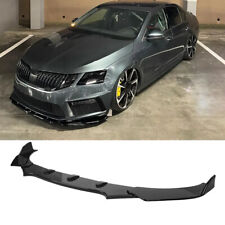 Gloss Black Front Bumper Lip Spoiler Splitter Chin Kits For Skoda Octavia RS MK3