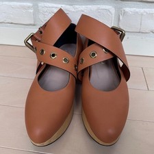 Vivienne Westwood Rocking Horse Buckle Ballerina Shoes Brown US7.0/ UK5.5/ EU38