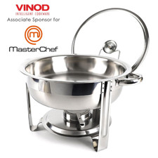 Chafing Dish Food Warmer Round Stainless Steel Buffet Party 4.5/8.5 L Set of 1/3